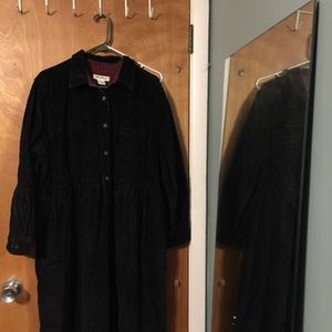 Eddie Bauer navy corduroy maxi dress